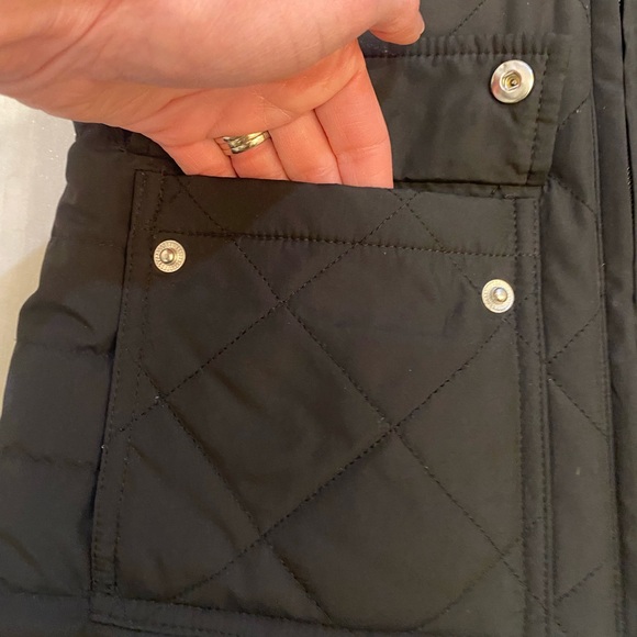 Lauren by Ralph Lauren Black and White Reversible Insulated Puffer Vest, Small - Picture 2 of 14